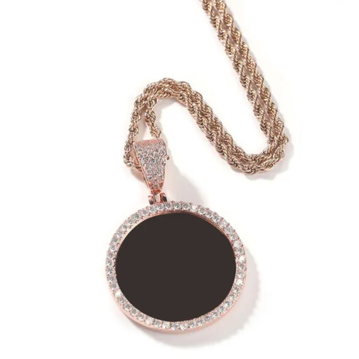 Silver Moissanite Picture Pendants